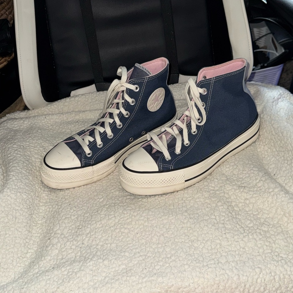 Platform Dark Blue Converse